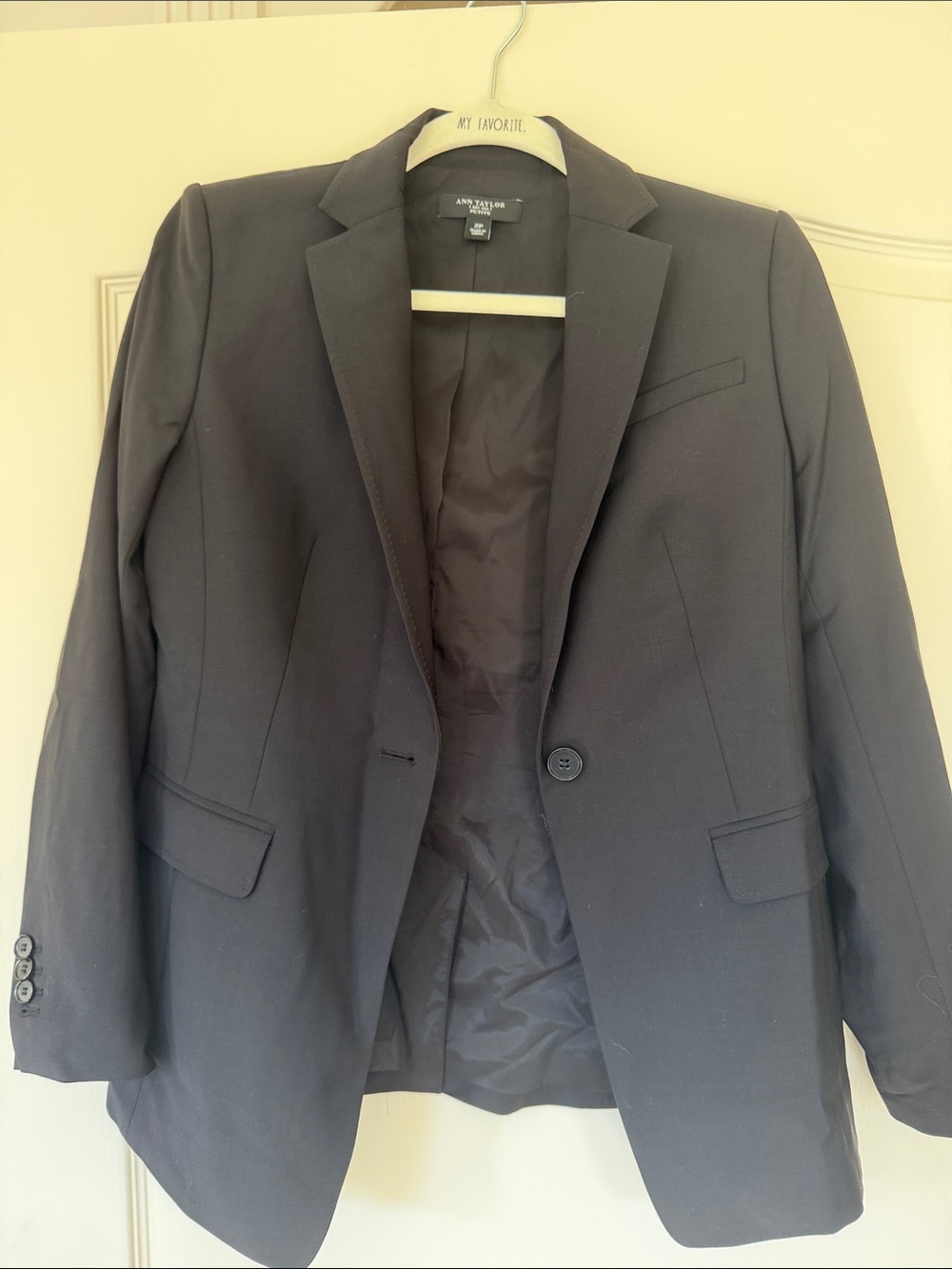 Ann Taylor Black Single-Button Blazer